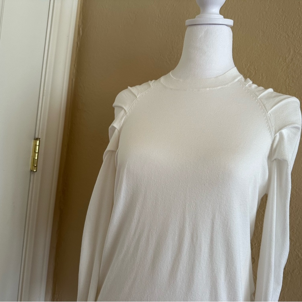 Ted baker pleated shoulder cardigan in ivory. Worn a few times.